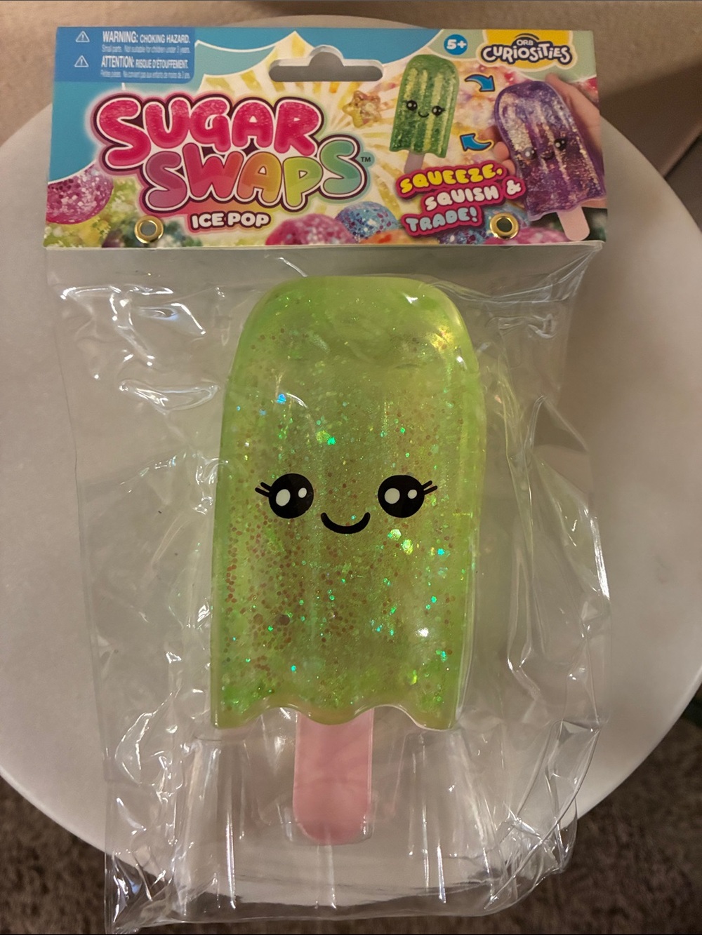 Sugar Swaps Ice Pop Squeeze Toy - Green Glitter